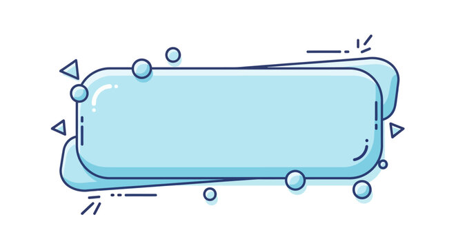 Stylized light blue rectangular banner with rounded corners and floating bubble elements, ideal for graphic design and branding applications