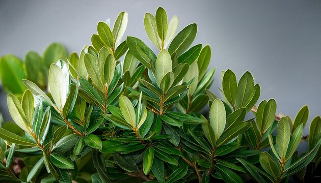 Evergreen Leaves Of An Arbutus Unedo