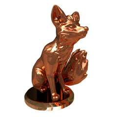 egyptian cat isolated on white