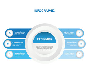 Elegant Circular Business Infographic Layout for Data, Report, and Presentation Design