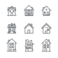 House Icon Set Includes House Icons Palace Apartment Resort Shop And More, House Icon, House Icon, Shop Icon PNG and Vector with Transparent Background