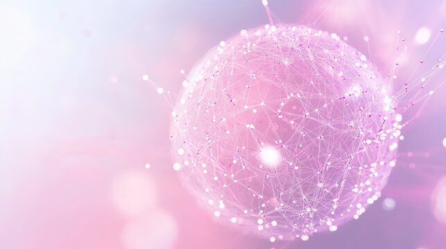 Global network sphere forming interconnected abstract technology