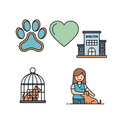 Animal Shelter Icons