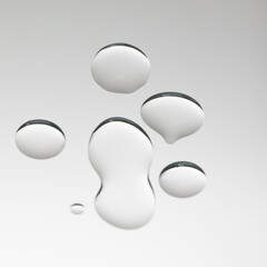 drop of transparent oil, cosmetic textures, skincare product smudge, face serum, oil, cleanser, hair oil