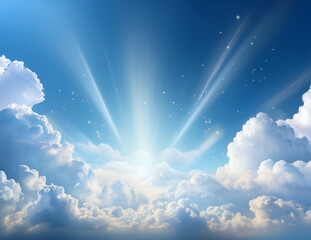 Sunlight Sparkling Through Soft Clouds