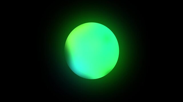 Gradient Voice Bubble Reacting to Sound Waves &ndash; Artificial Intelligence Speech Animation on Black Background , Voice Reactive Bubble