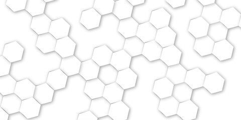 white honeycomb background. luxury backdrop design with hexagon patterns. 3d hexagonal background with shadows. geometric mesh cell texture.