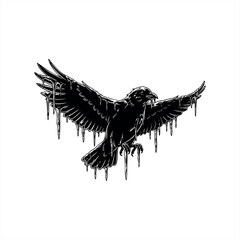 Naklejka premium Gothic tattoo design icons for dark art and alternative fashion