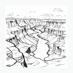 grand canyon vector illustration