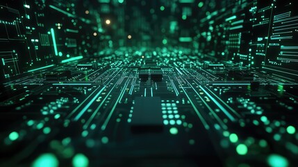 Circuit board connecting digital data and technology network