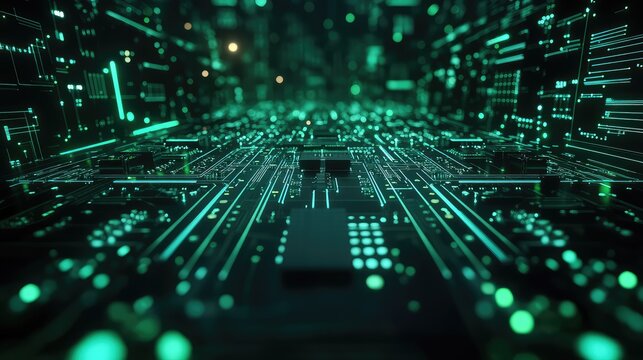 Circuit board connecting digital data and technology network