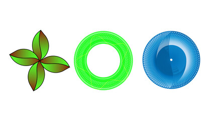 Abstract graphic design elements set