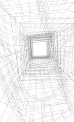 Obraz premium Architectural drawings vector 3d drawing