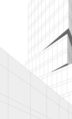 Obraz premium Architectural drawings vector 3d drawing