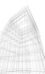 Architectural drawings vector 3d drawing