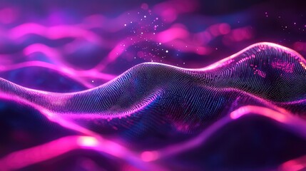 Digital wave creating a modern technology connection background