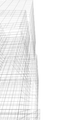 Architectural drawings vector 3d drawing