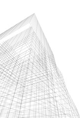 Architectural drawings vector 3d drawing
