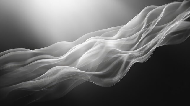Flowing abstract smoke waves creating smooth elegant motion