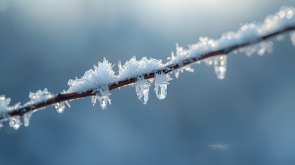 Obraz premium snow covered branches