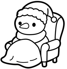 Snowman With Plaid Blanket – Cozy Winter SVG