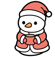 Snowman With Mittens – Cute Christmas SVG