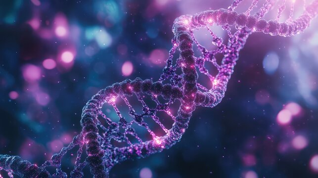 Dna helix structure representing science, genetics, and biotechnology