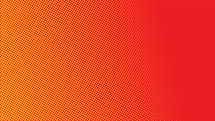 Red Halftone Gradient Comic Texture – Retro Pop Art Dotted Transition Vector Illustration