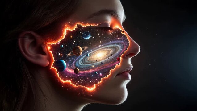 Human and his molecular structure as a consequence of the evolution of stars and the universe - a metaphorical video