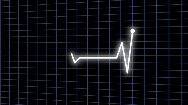 Glowing heartbeat pulse with a cardiogram waveform on a digital medical monitor, showing health signals, frequency curves, and diagnostic data for cardiology, anatomy, and patient monitoring