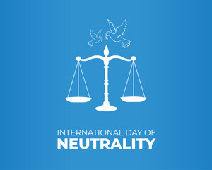 International day of Neutrality. 12 December. Holiday concept. Template for background with banner, poster and card. Vector illustration.