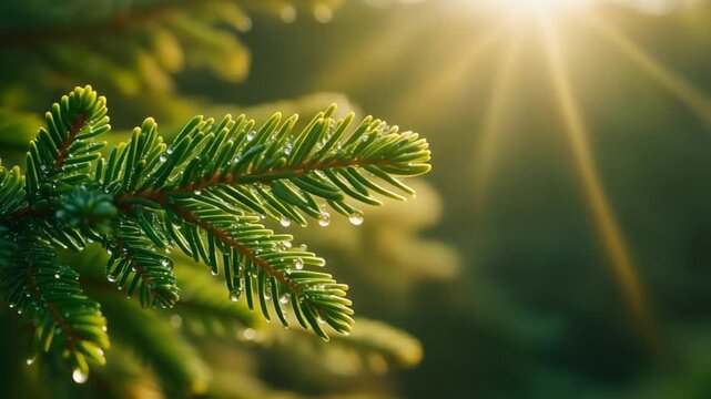 green pine needles