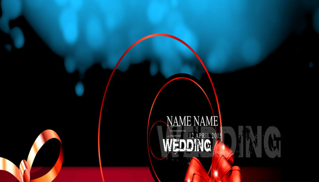 Romantic Wedding Invitation Design with Abstract Elements and Elegant Typography