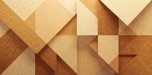 Abstract Geometric Pattern with Organic Textures An abstract composition of interlocking geometric shapes with subtle, organic textures like subtle wood grain or fine sand. The color palette is muted