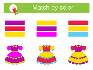 Match by color. Educational game for children.