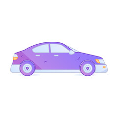 Urban Smart Commuting Transportation Network Gradient Flat Vector Illustration Eco-Friendly Shared Electric Vehicle Asset
