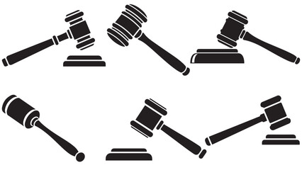 Stamp-Style Auction Hammer Icon — Certified Gavel and Lot Marker for Sales, Bidding, Legal Decisions and Marketplace Transactions