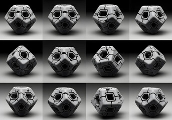 Modular 3D puzzle with interlocking parts, designed for easy assembly and full 360° visibility.