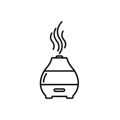 “Aroma Diffuser Icon – Essential Oil Humidifier Line Art for Wellness & Home Decor”