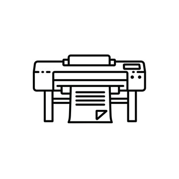 &ldquo;Large Format Printer Icon &ndash; Print Machine Line Art for Office & Graphic Design&rdquo;