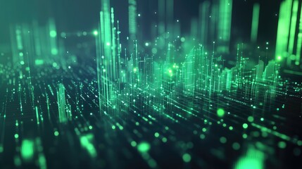 Digital city data visualization illustrating big data analysis