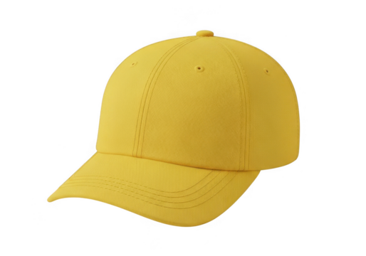 Yellow cap isolated on transparent background
