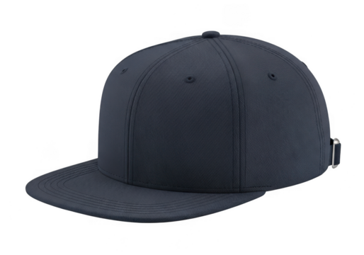 Flat brim cap isolated on transparent background
