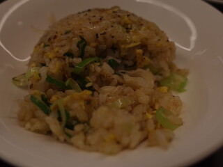 Japan egg fried rice close-up