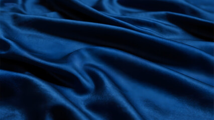 Royal Blue Silk Fabric, Luxurious Texture, Draping Effect, High-Quality Material, Elegant Design