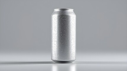 Premium 3D Aluminum Soda Can Mockup with Water Droplets