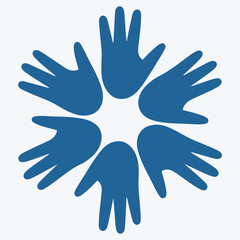 Obraz premium Hands in Unity Logo design