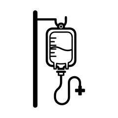 Medical Intravenous Therapy Drip Bag Icon for Essential Healthcare Treatment and Hospital Care Concept