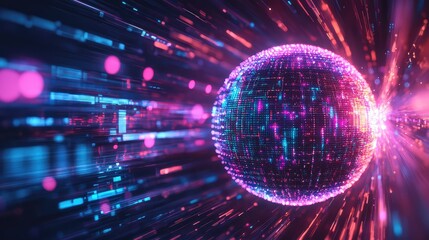 Digital sphere networking, transmitting fast global data