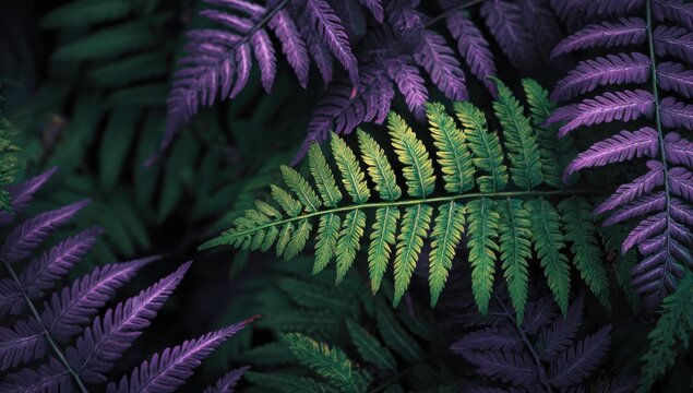 A close up of a purple and green leafy plant - Powered by Adobe